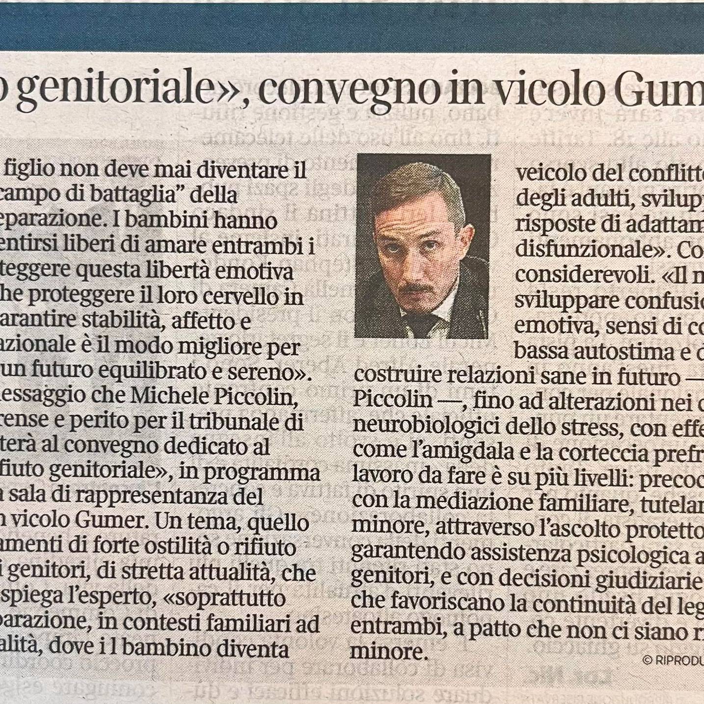 Rifiuto genitoriale - convegno in vicolo gumer
